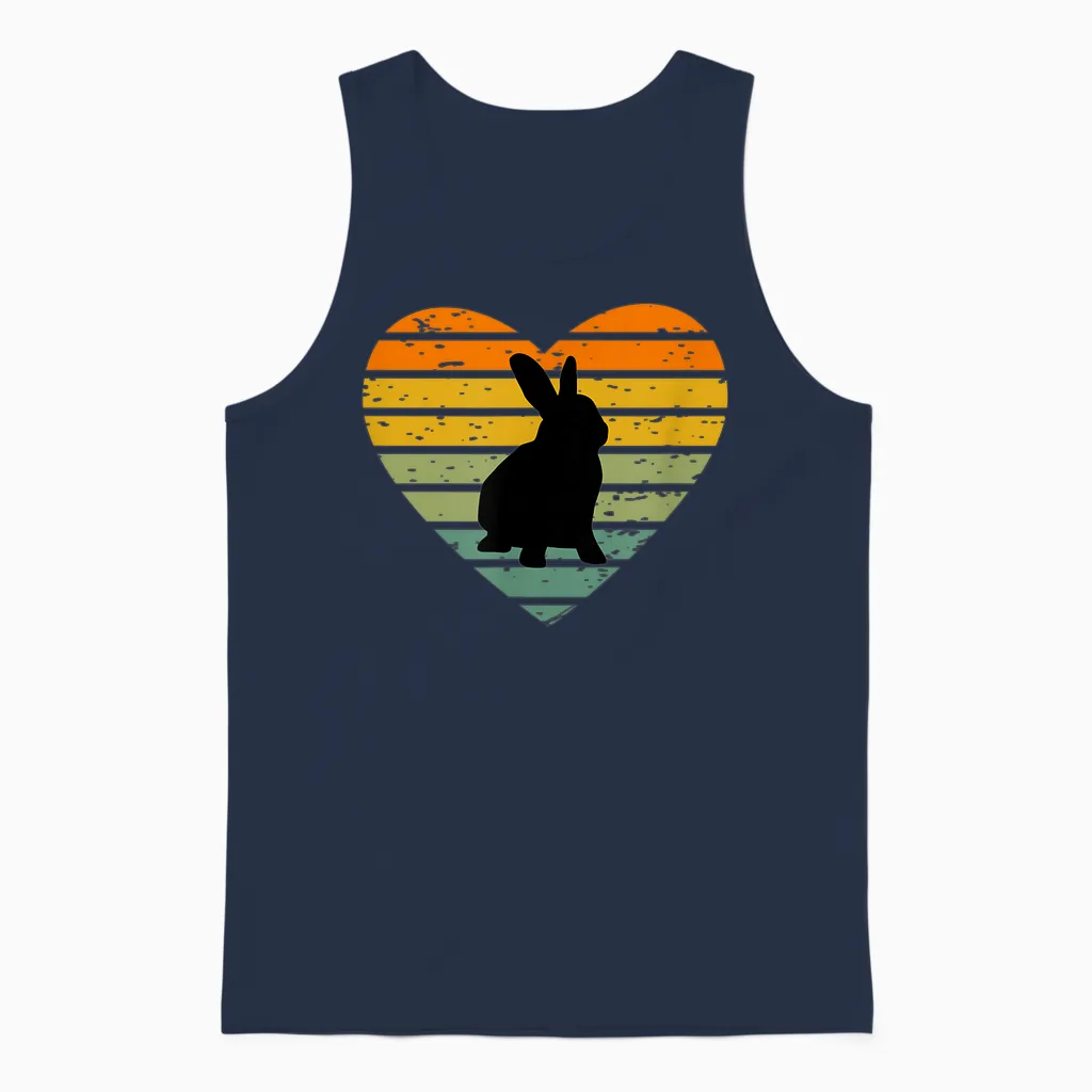 Ich Liebe Hasen Häschen Hasenfan Kaninchen Ostern Osterhase Unisex Tank Top in Navy