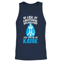 Funny Kayaking Kayak Unisex Tank Top - Navy – 2
