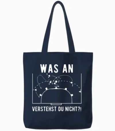 Handballer Trainer Handball Play Train Funny Gift Idea T-Shirt, Black Tote Bags - Navy