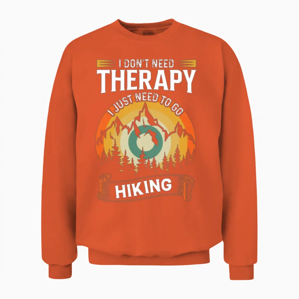 Mountain Hiking for Freedom? Unisex Sweatshirt in Orange