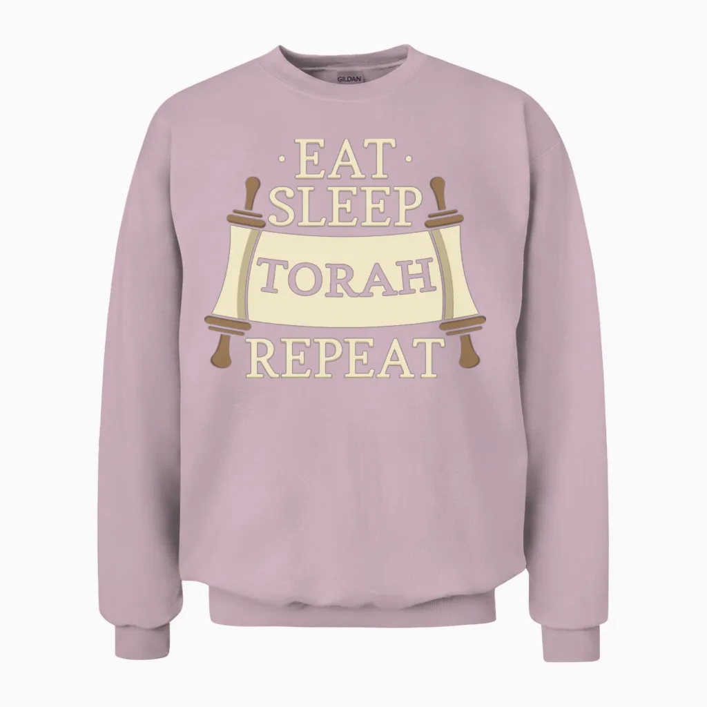 Funny Jew Isreal Unisex Sweatshirt in Light Pink