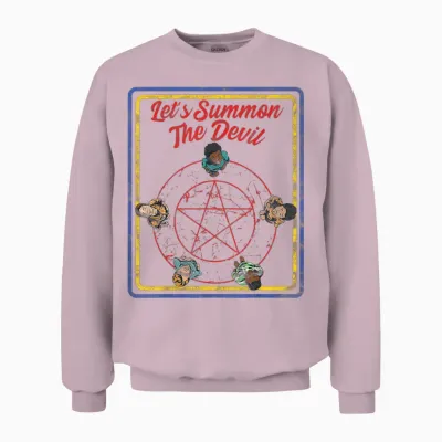 Vintage Child Game Horror - Let's Summon the Devil T-Shirt Schwarz Unisex S Unisex Sweatshirt - Light Pink