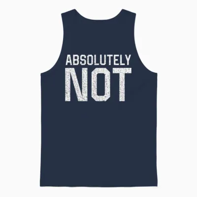 Absolutely Not Unisex Tank Top - Navy