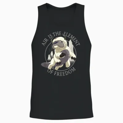Avatar: the Last Airbender Appa Air the Element of Freedom Unisex Tank Top - Black