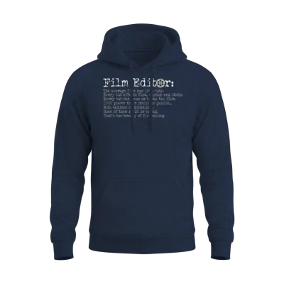 Film Editor Dad Videographer Video Filmmaking Unisex Hoodie - Navy