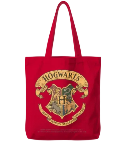Harry Potter Hogwarts Coat of Arms Tote Bags - Red