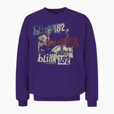 Official Blink-182 Photo Unisex Sweatshirt - Purple