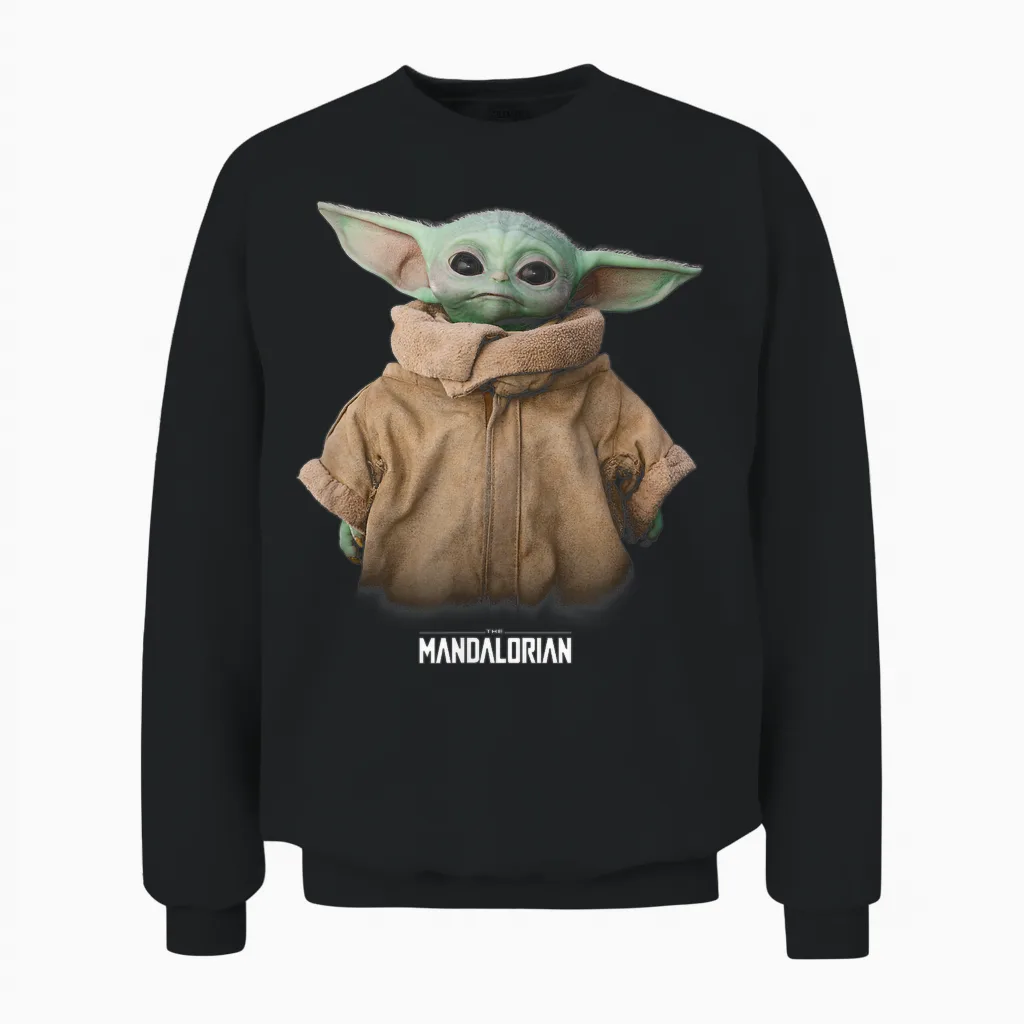 Star Wars Mandalorian Baby Yoda the Child Unisex Sweatshirt in Black