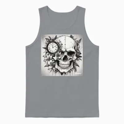 Skull Custom Unisex Tank Top - Sport Grey