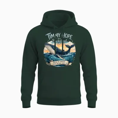 Timmy Hope Buckelwal Wal Meer Ozean Natur Design Unisex Hoodie - Forest