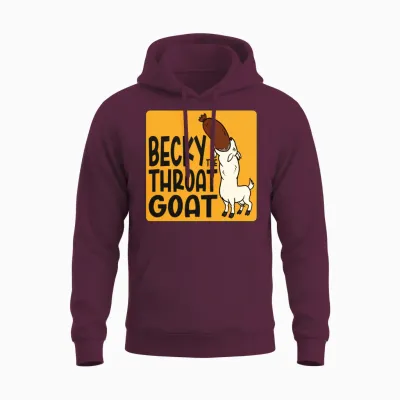 Becky the Throat Goat Unisex Hoodie - Maroon