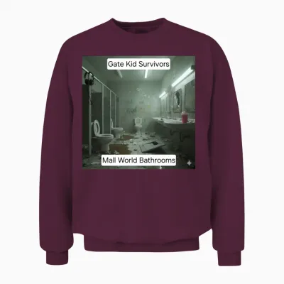 Gate Program Mall World Bathroom Unisex Sweatshirt - Maroon