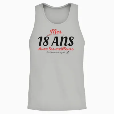 To Sign 18 Years Anniversary Gift Anniv 18 Years Signature T-Shirt, White Unisex Tank Top - Ash