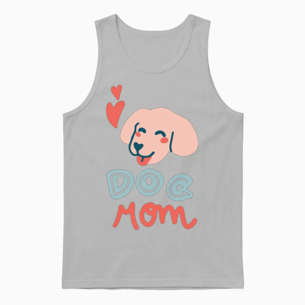 Dog Mom Unisex Tank Top in Ash
