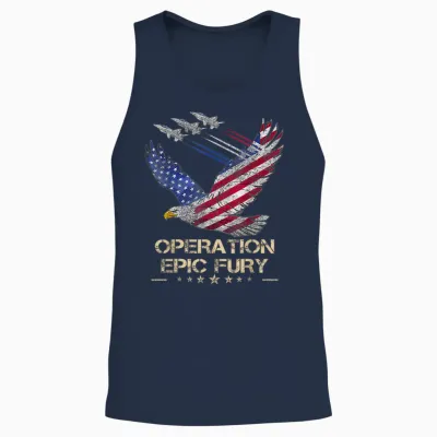 Operation Epic Fury Unisex Tank Top - Navy