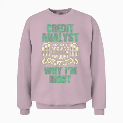 Funny Credit Analyst Gift Unisex Sweatshirt - Light Pink