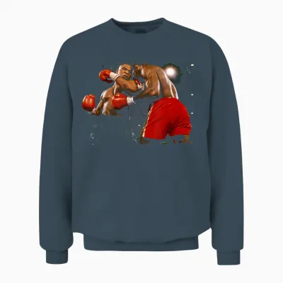 Mike Tyson Frank Bruno Fighting for Heavyweight Championship 1989 T-Shirt, Black, S Unisex Sweatshirt - Dark Heather