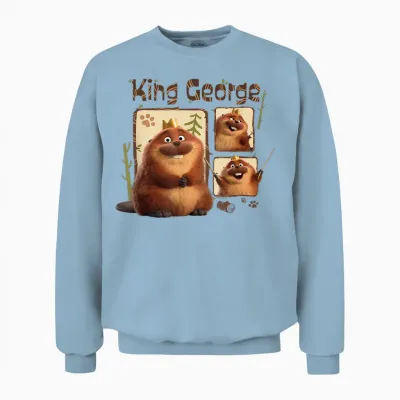 Disney and Pixar's Hoppers King George King of the Beavers Unisex Sweatshirt - Light Blue