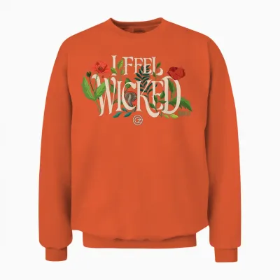 Wicked: for Good I Feel Wicked Unisex Sweatshirt - Orange