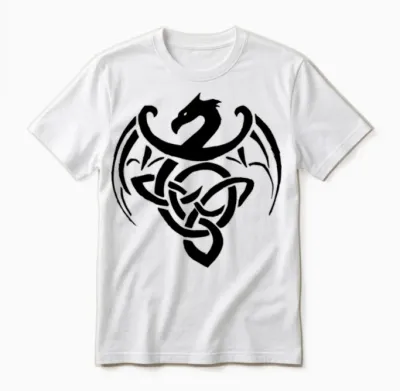 Celtic Dragon 2 Unisex T-Shirt - White