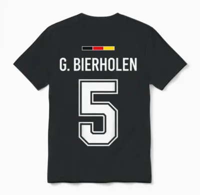 Deutsche Namen Fußball Deutschland Sauf Trikot G Bierholen Unisex T-Shirt - Black
