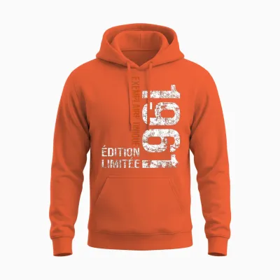 Vintage 1961 Gift 65 Years Man Birthday Humour Unisex Hoodie - Orange
