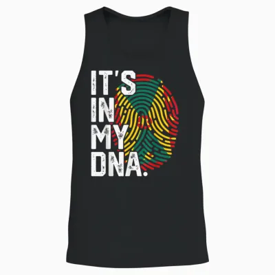 Grenada Roots Drapeau Empreinte Digitale Patriotique Unisex Tank Top - Black