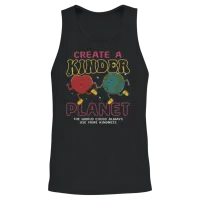 Create a Kinder Planet Unisex Tank Top - Black – 2