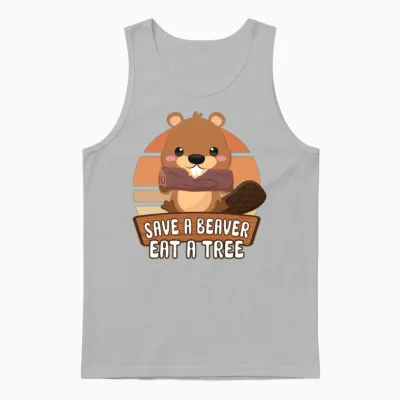 Beaver Fan Beaver Lover Funny Beaver Gift Unisex Tank Top - Ash