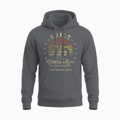 Built 75 Years Ago - All Parts Original Gifts 75th Birthday Unisex Hoodie - Charcoal