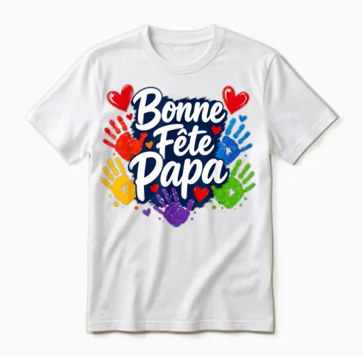 Happy Father's Day Gift Idea Original Children's Unisex T-Shirt in White