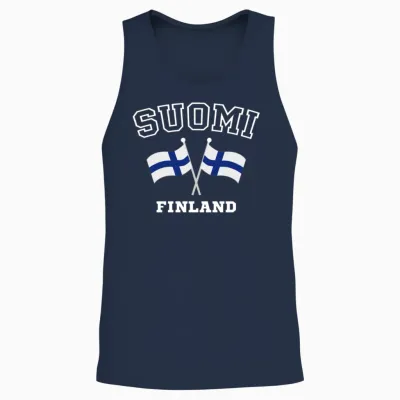 Suomi Finland Unisex Tank Top - Navy