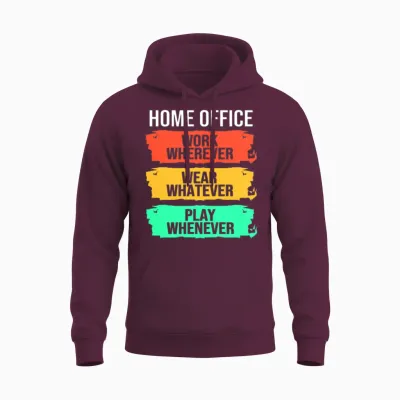 Freelancer Remote Home Office Work from Home Unisex Hoodie - Maroon