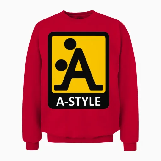 A Style Position Unisex Sweatshirt in Red