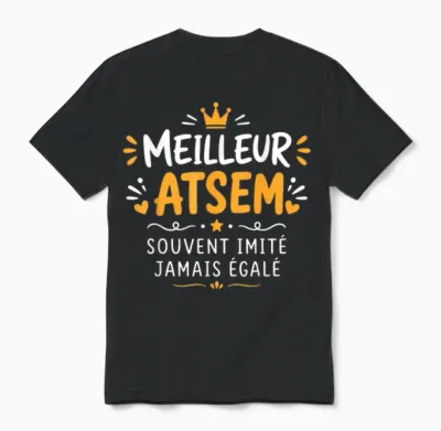 Humour Assistant Maternelle Homme Meilleur Atsem Unisex T-Shirt - Black