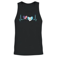 Awesome Guatemalan American Heartbeat For Unisex Tank Top - Black – 2