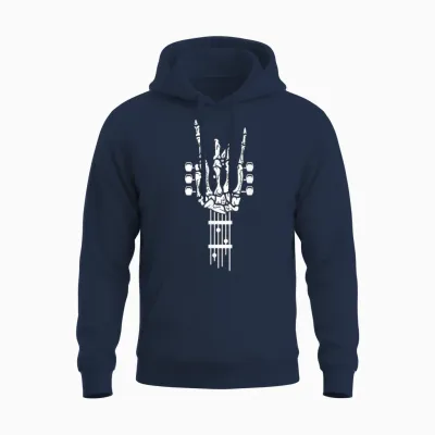 Rock and Roll Punk Rock Band Concert Guitar Accessories Gift Unisex Hoodie - Navy