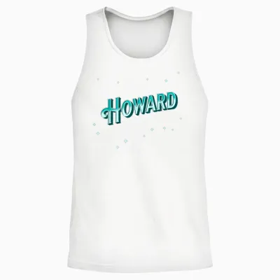 Howard Name Personalised T-Shirt, Black Unisex Tank Top - White