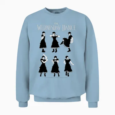 Wednesday the Wednesday Dance Moves Tutorial Unisex Sweatshirt - Light Blue