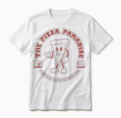 Funny Pizza Unisex T-Shirt - White
