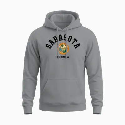 Sarasota Vacation Floride Sarasota Cadeau Gulf Beach Life Manche Longue Unisex Hoodie - Sport Grey