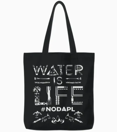 Water Is Life #nodapl Tote Bags - Black