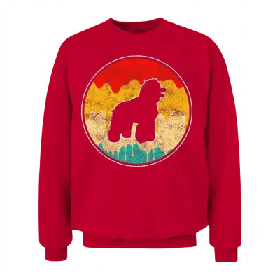 Poodle Retro Unisex Sweatshirt - Red