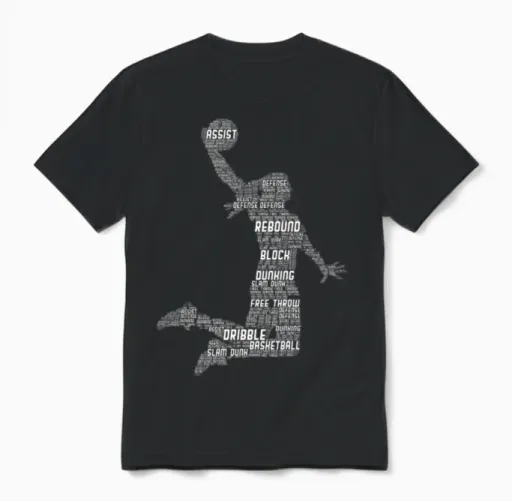 Basketball Girl Basketball Player Women Unisex T-Shirt in Black