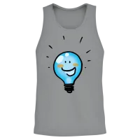 Cute Light Bulb Unisex Tank Top - Sport Grey – 2