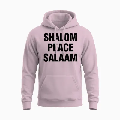 Shalom Peace Salaam Unisex Hoodie - Light Pink