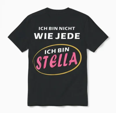 Stella First Name Girls Women Gift Ideas for Stella T-Shirt, Black Unisex T-Shirt - Black