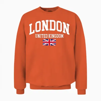 London London England England Uk English Unisex Sweatshirt - Orange