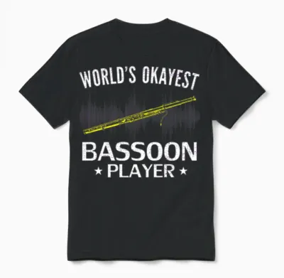Vintage World's Okayest Bassoon Player Funny Orche Unisex T-Shirt - Black