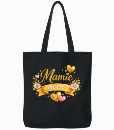 Mamie En or Cadeau Fête Des Grands-Mères Tote Bags - Black